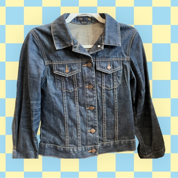 Vintage J.Crew Jean Jacket Dark Rinse (Circa 2000) women's - Picture 1 of 16